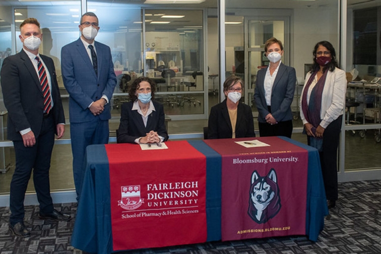 Group photo of FDU-PhamD Signing Agreement