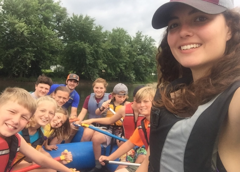 Summer Camp Rafting Selfie