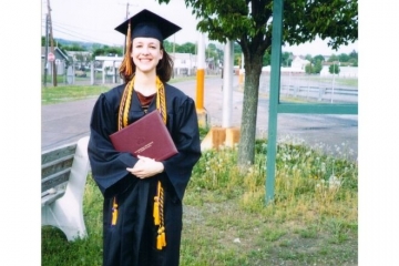 Crystal Skodetis at graduation