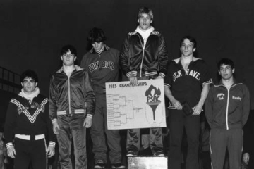 Dan Klingerman as a BU state wrestling champion in 1985.