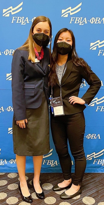 Kimberly Speece with Madison Kraemer, PBL National Parliamentarian 