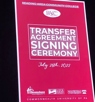 RACC signs guaranteed transfer admissions agreement with Commonwealth University