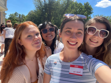 Jessie Lee Bach '20 with Dragon Tree Media colleagues