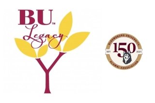 alumni legacy logo with 150th logo