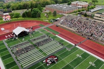 Aerial Commencement Photo