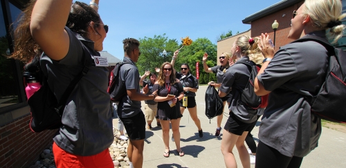 Prize patrol selects a winner at summer orientation