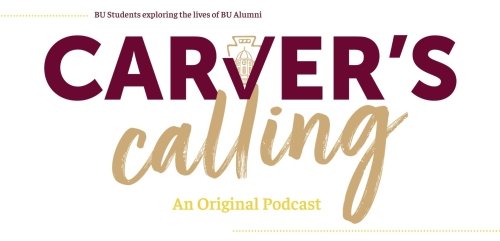 The words "Carver's Calling" in maroon and gold font with the keystone icon nestled in the V in Carver.