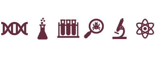 maroon science icons