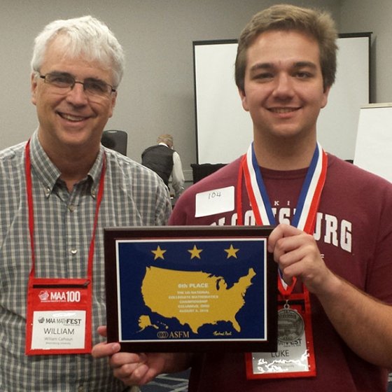 Math major a finalist in national math competition