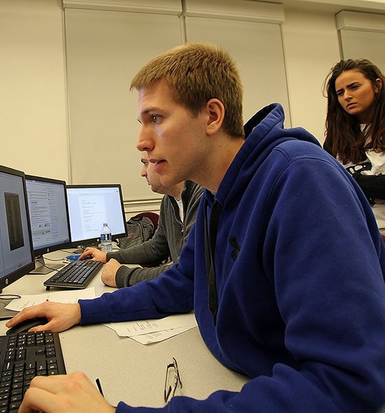 Digital forensics majors compete in a cyber defense competition 