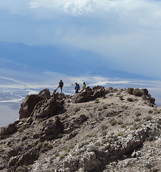 EGGS students in the popular Field Methods course overlook Death Valley from a spectacular vantage.