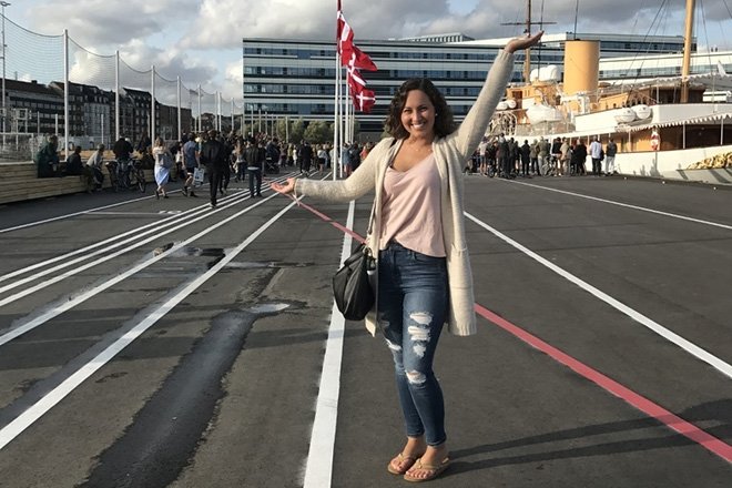 Finance major enjoys a break during her study abroad experience in Denmark