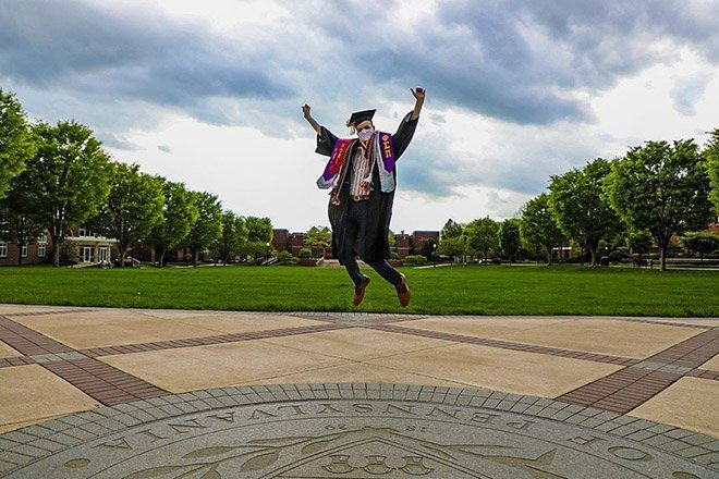 Communication studies major celebrates his impending graduation 
